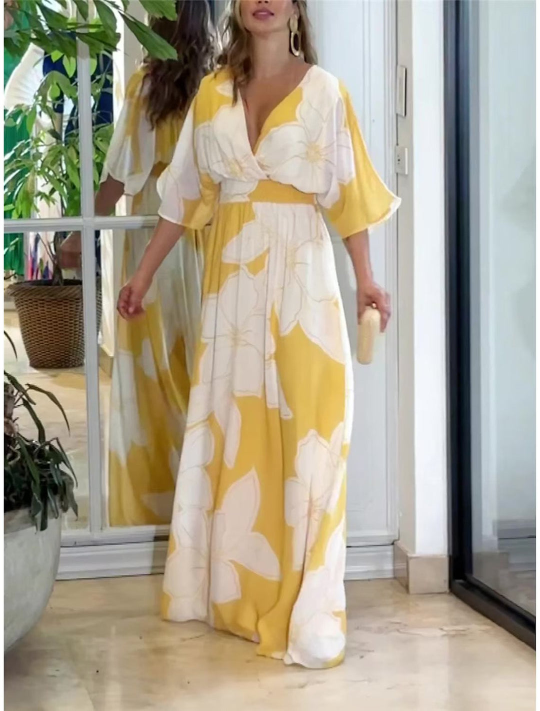 Abito casual in stile boho a fiori