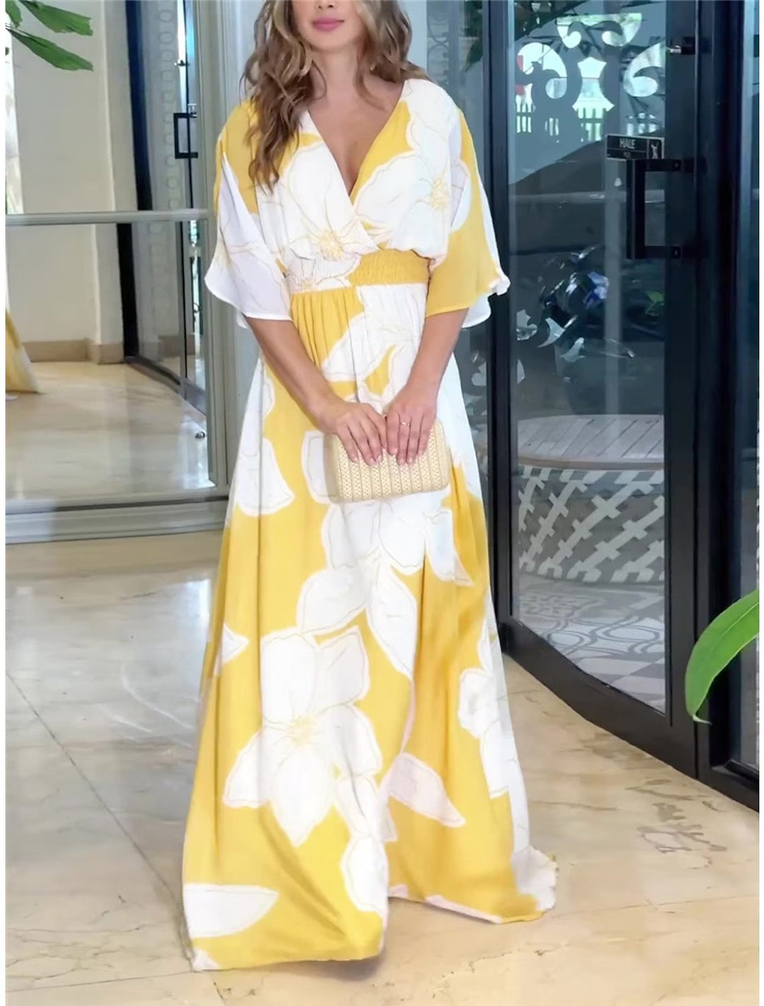 Abito casual in stile boho a fiori