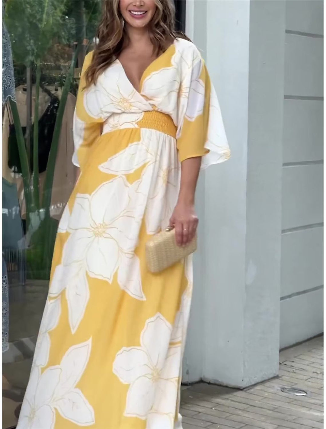 Abito casual in stile boho a fiori