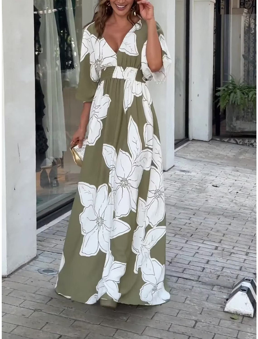 Abito casual in stile boho a fiori
