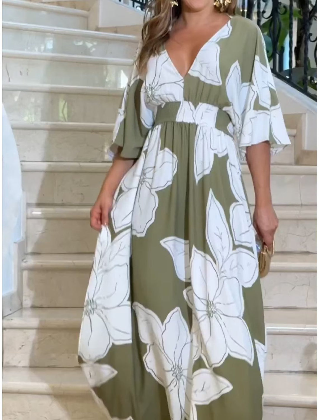 Abito casual in stile boho a fiori