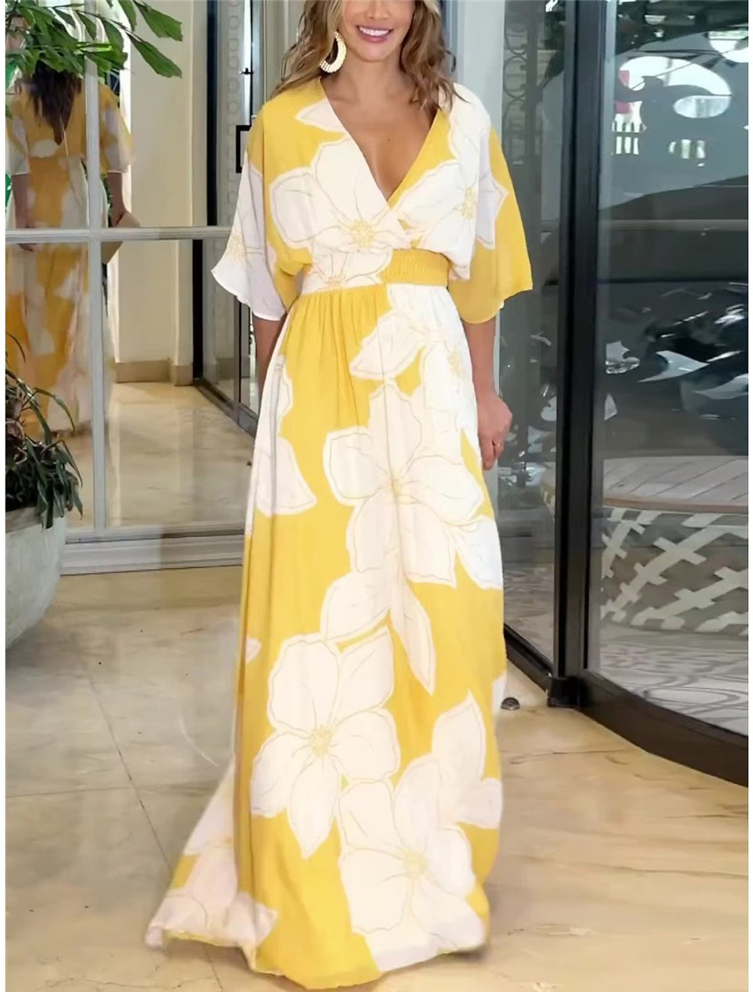 Abito casual in stile boho a fiori